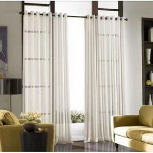 SOHO Voile Grommet Curtain One‎ Panel 59" x 84” Oyster Sheer New Curtainworks